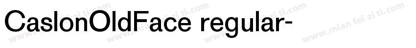 CaslonOldFace regular字体转换